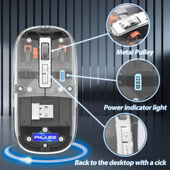 Transparent Wireless + Bluetooth Mouse